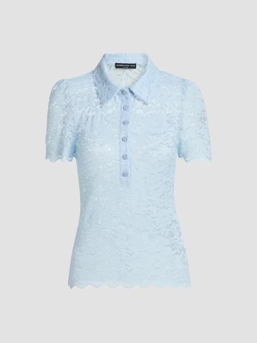Feyra Lace Slim-Fit Top by Generation Love