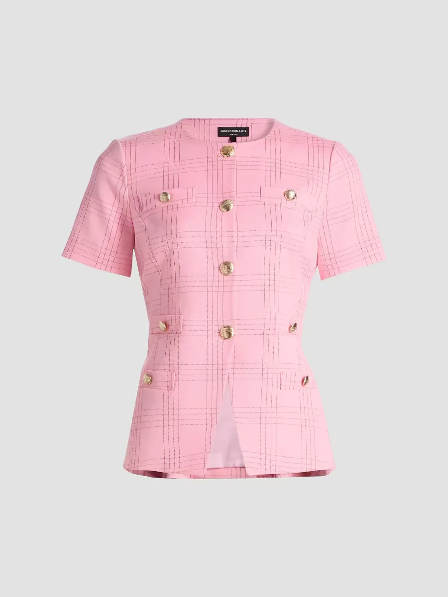 Reyes Windowpane Check Jacket by Generation Love