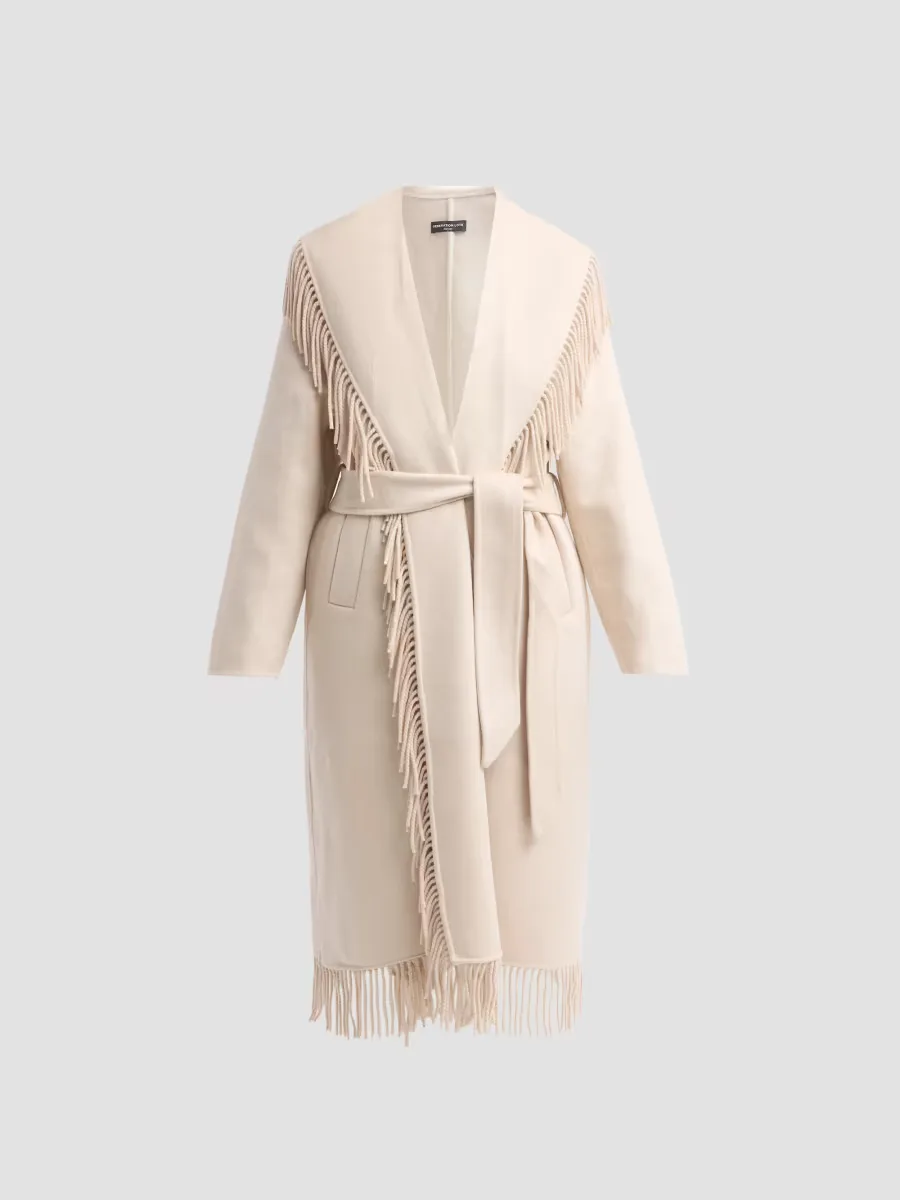 Jenny Wool-Blend Fringe Coat by Generation Love