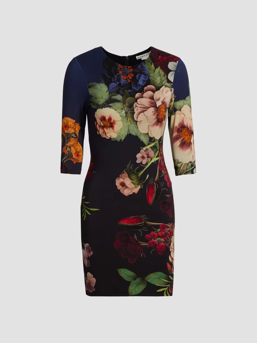 Delora Floral Sheath Minidress by Alice + Olivia
