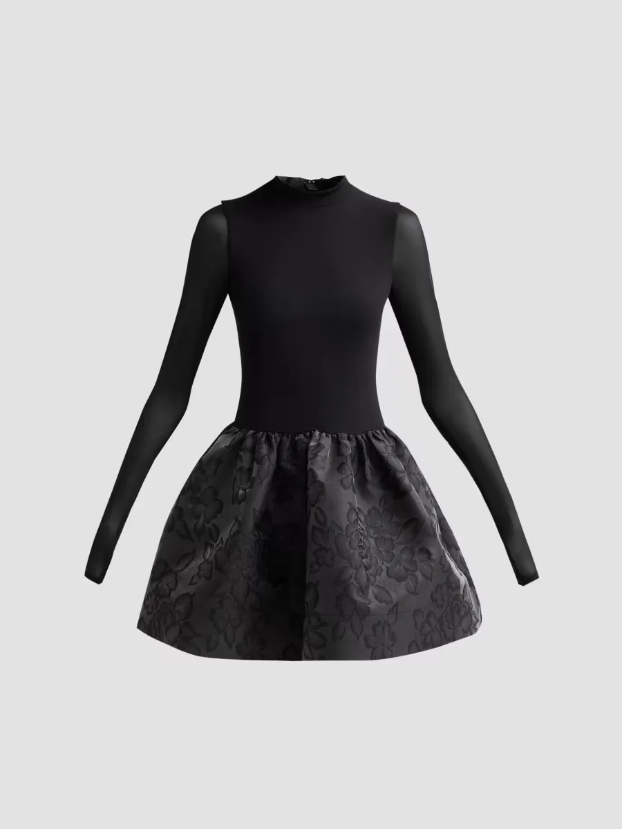 Chara Mix Media Mini Dress by Alice + Olivia