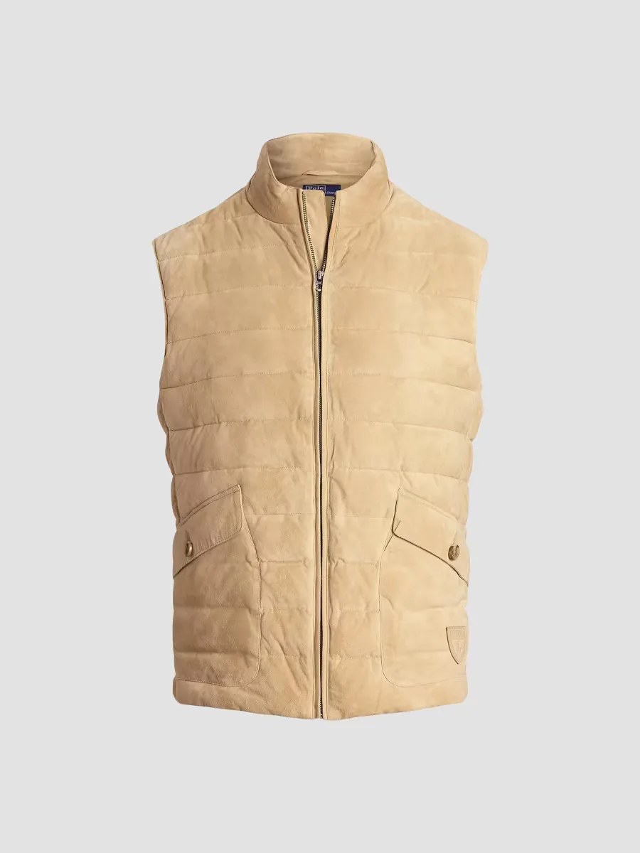 Quilted Suede Vest by Polo Ralph Lauren