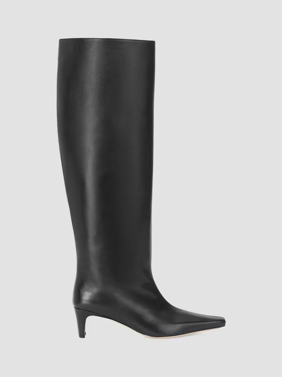 Wally 55MM Leather Wide-Calf Boot by STAUD