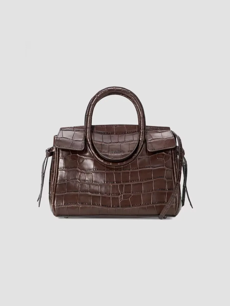 Maude Croc-Embossed Leather Carryall Bag by STAUD