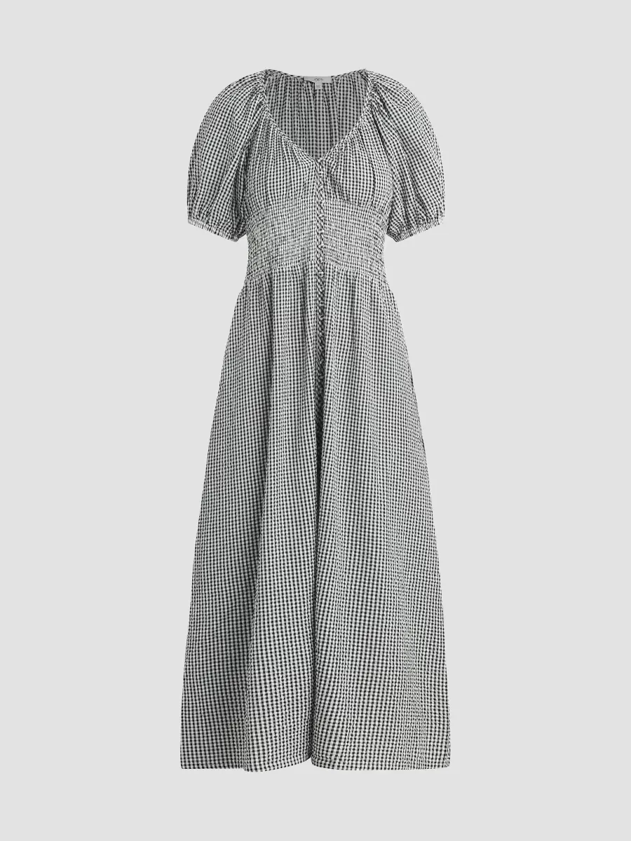The Monet Checked Cotton-Blend Maxi Dress by Joe's Jeans