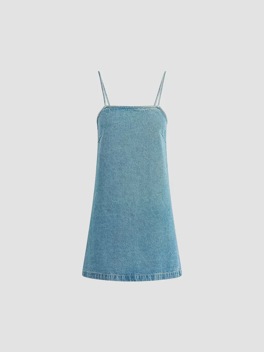 The Clean Denim Shift Minidress by Joe's Jeans