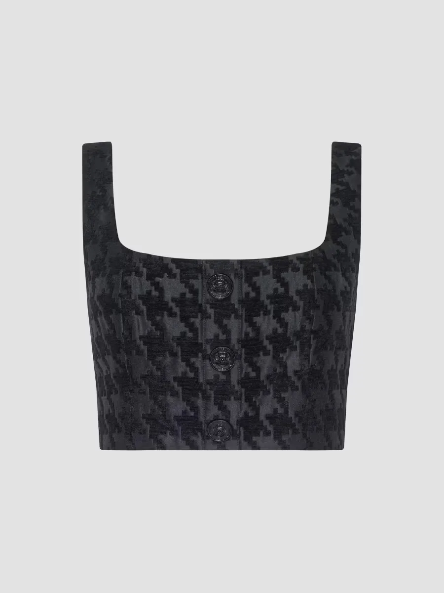 Maylin Houndstooth Bralette Tank by L'AGENCE