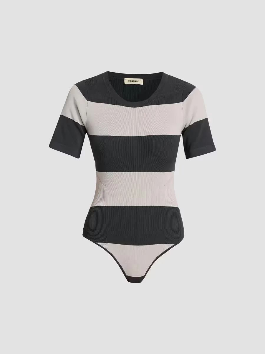 Rosemond Striped Knit Bodysuit