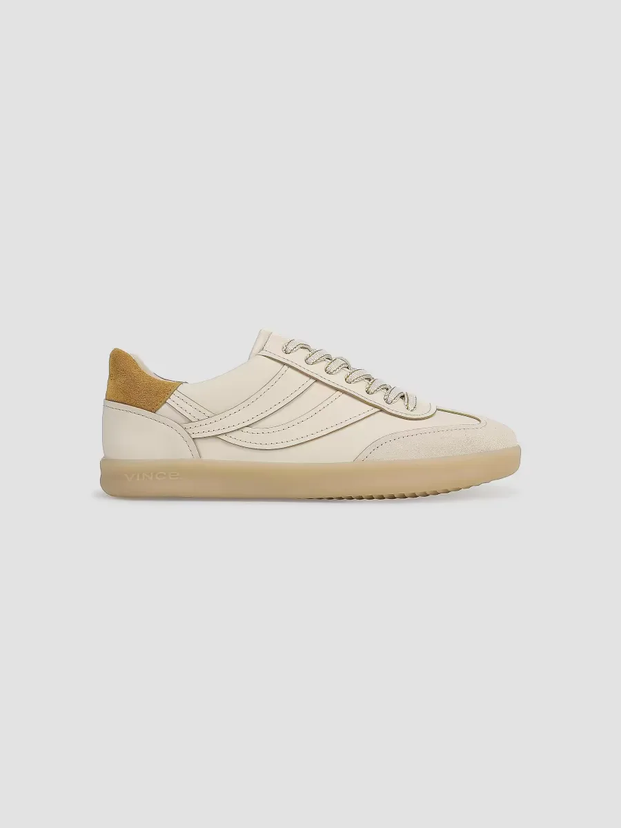 Oasis Contrast-Edge Leather Low-Top Sneakers by Vince
