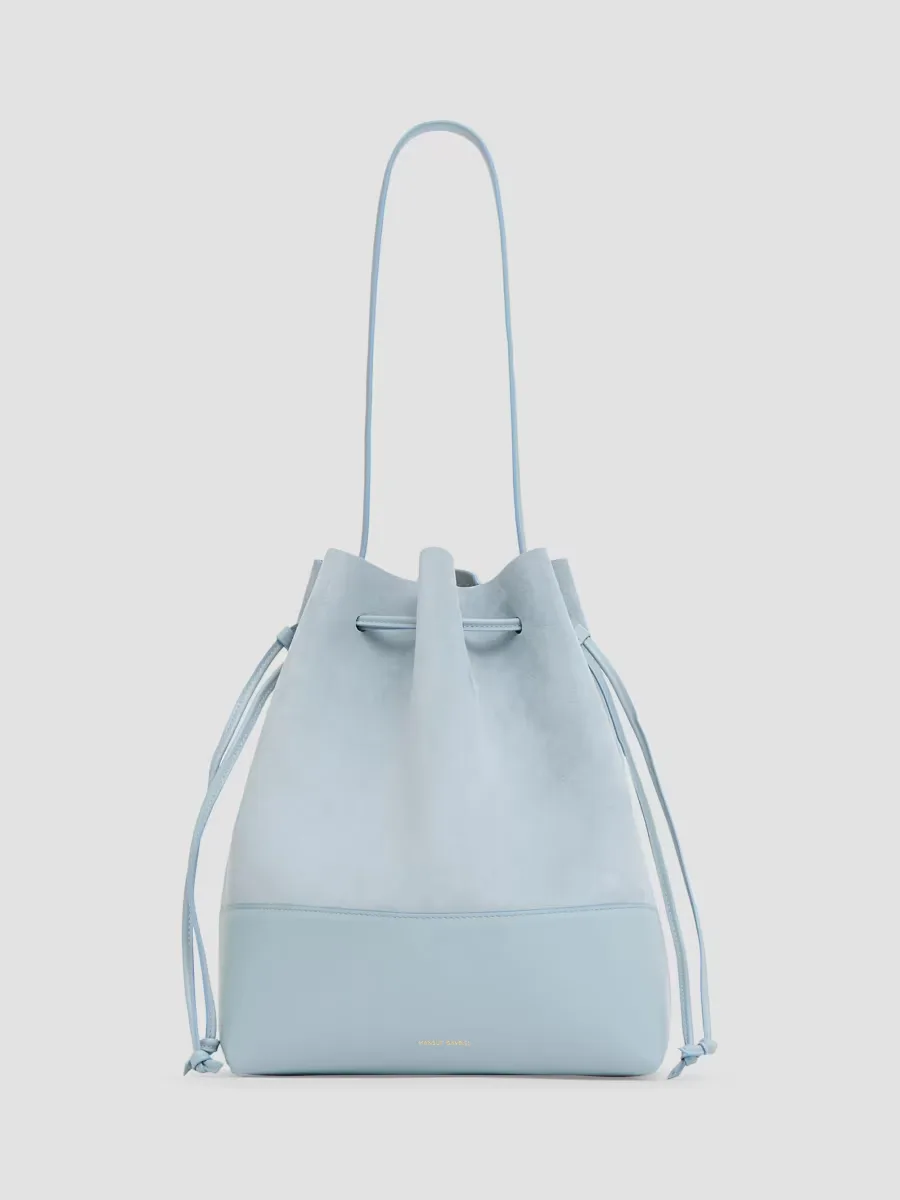 Leather & Suede Drawstring Bucket Bag by Mansur Gavriel