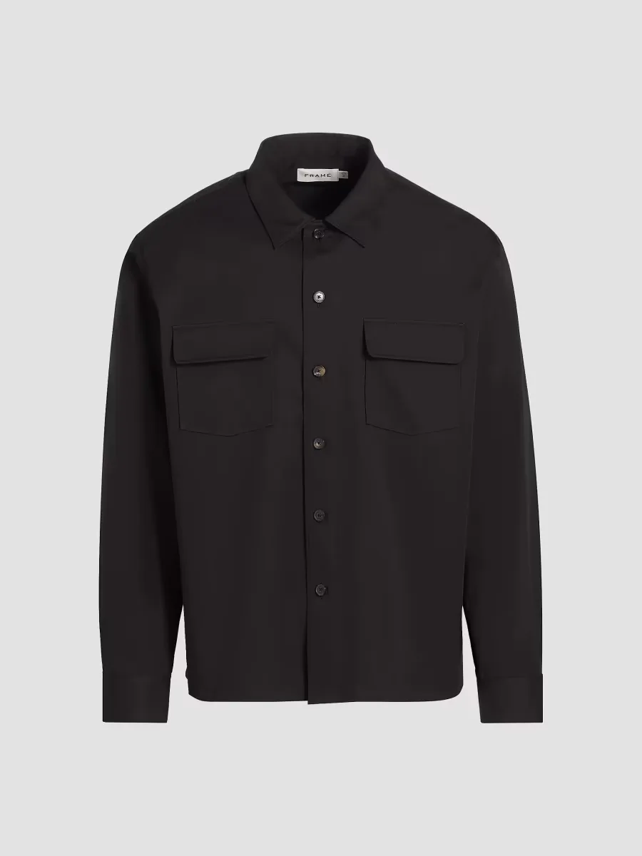 Washed Double Flap Pocket Overshirt by FRAME