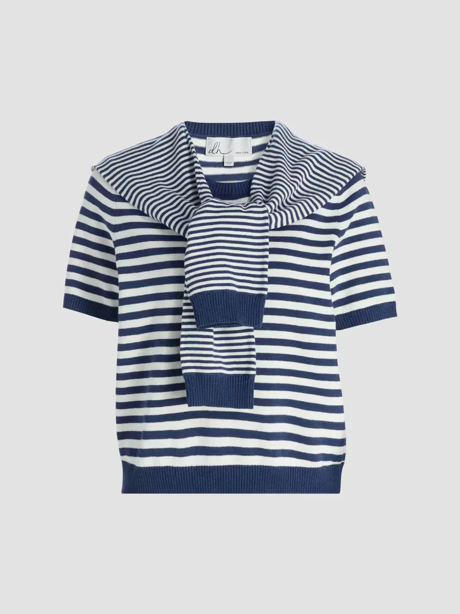Joan Striped Tie Blouse by dh New York