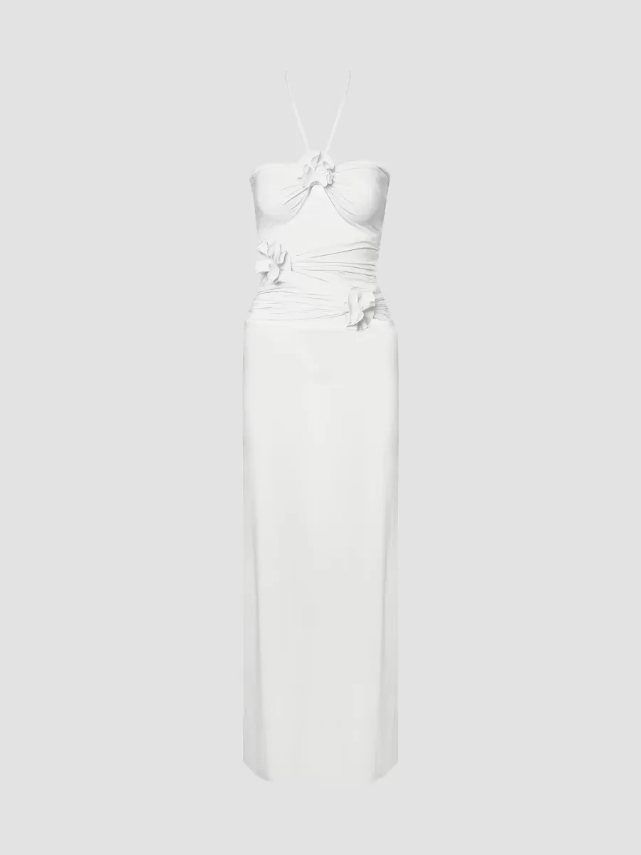 Veranera Cut-Out Halter Maxi Dress by Maygel Coronel