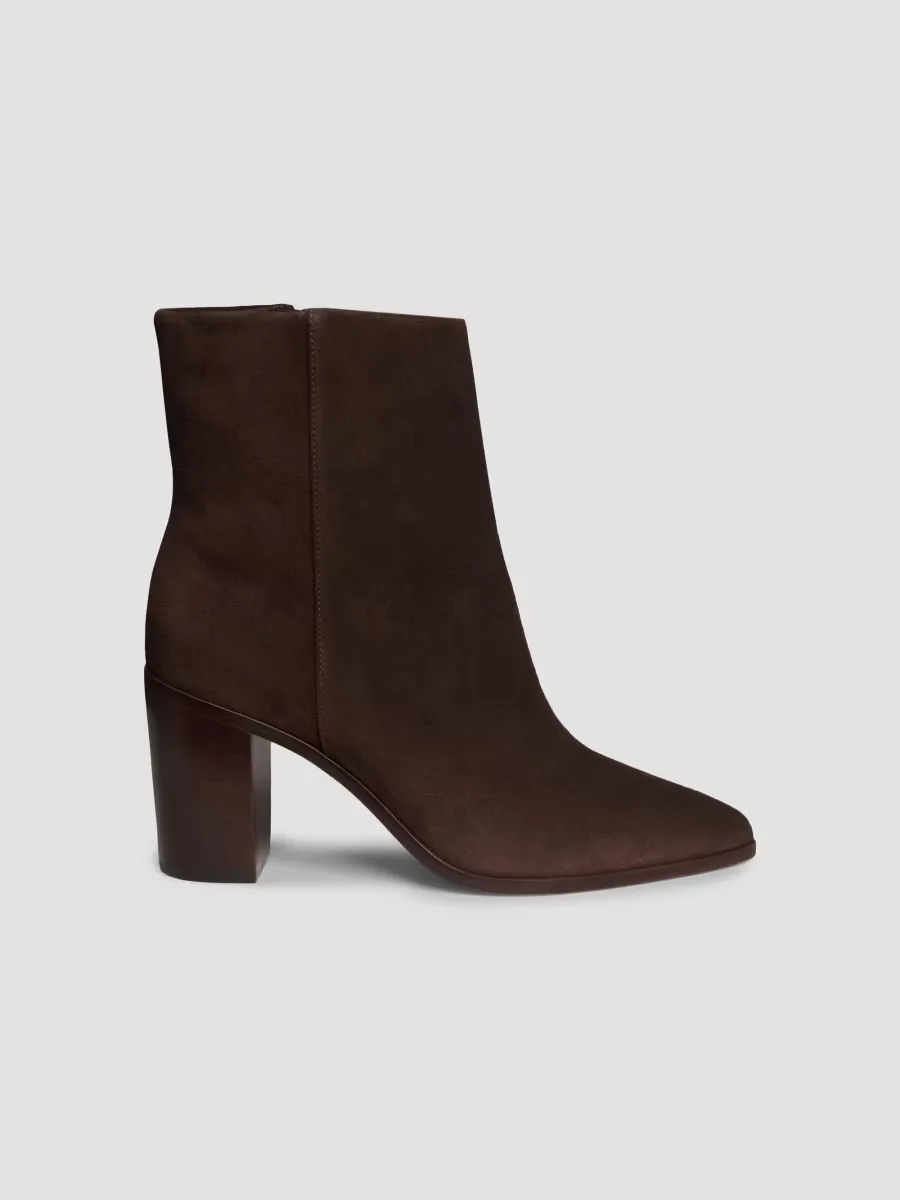 80MM Suede Block-Heel Booties by 22lev