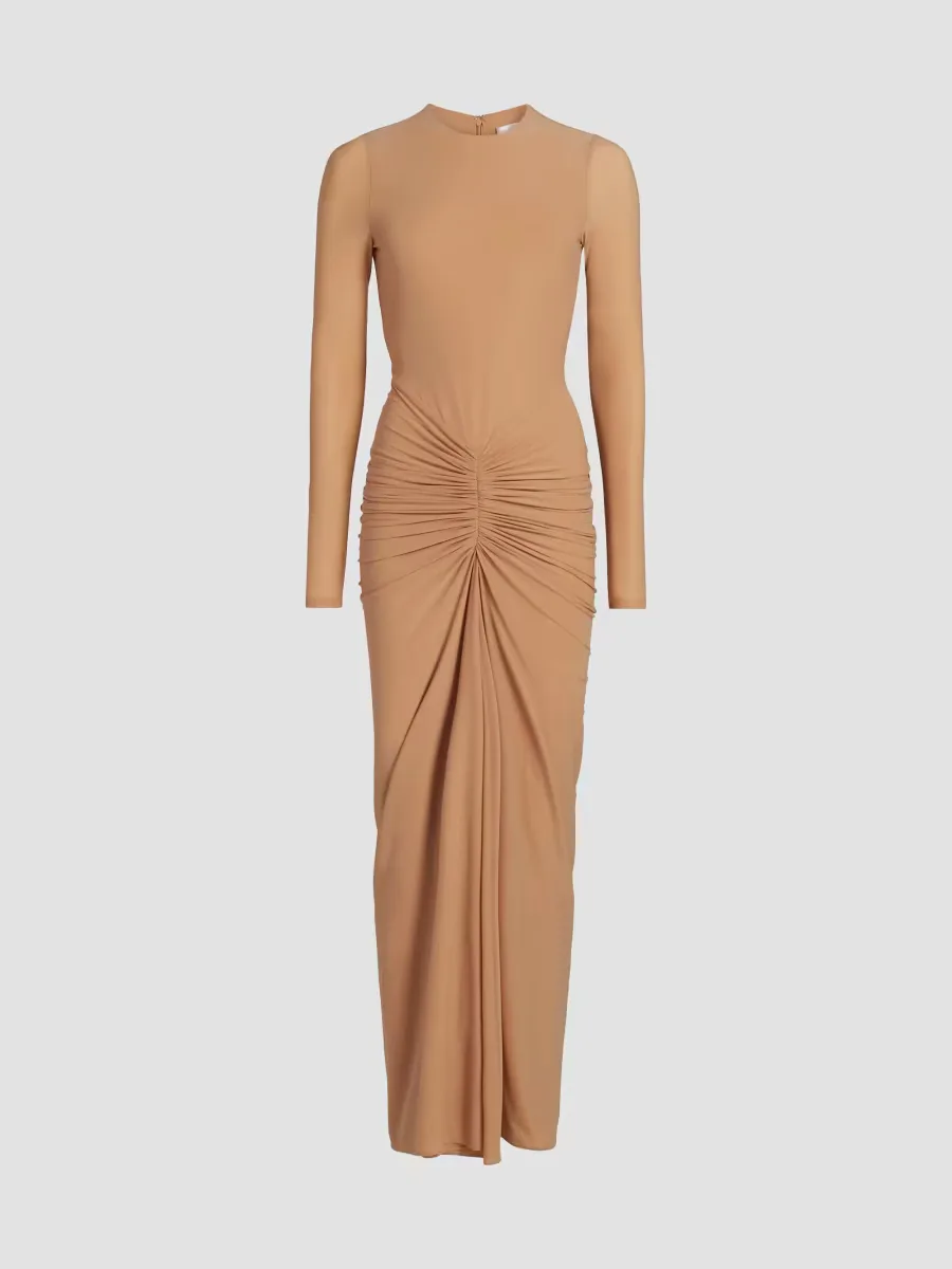 Jolie Stretch Long-Sleeve Maxi Dress by Ronny Kobo