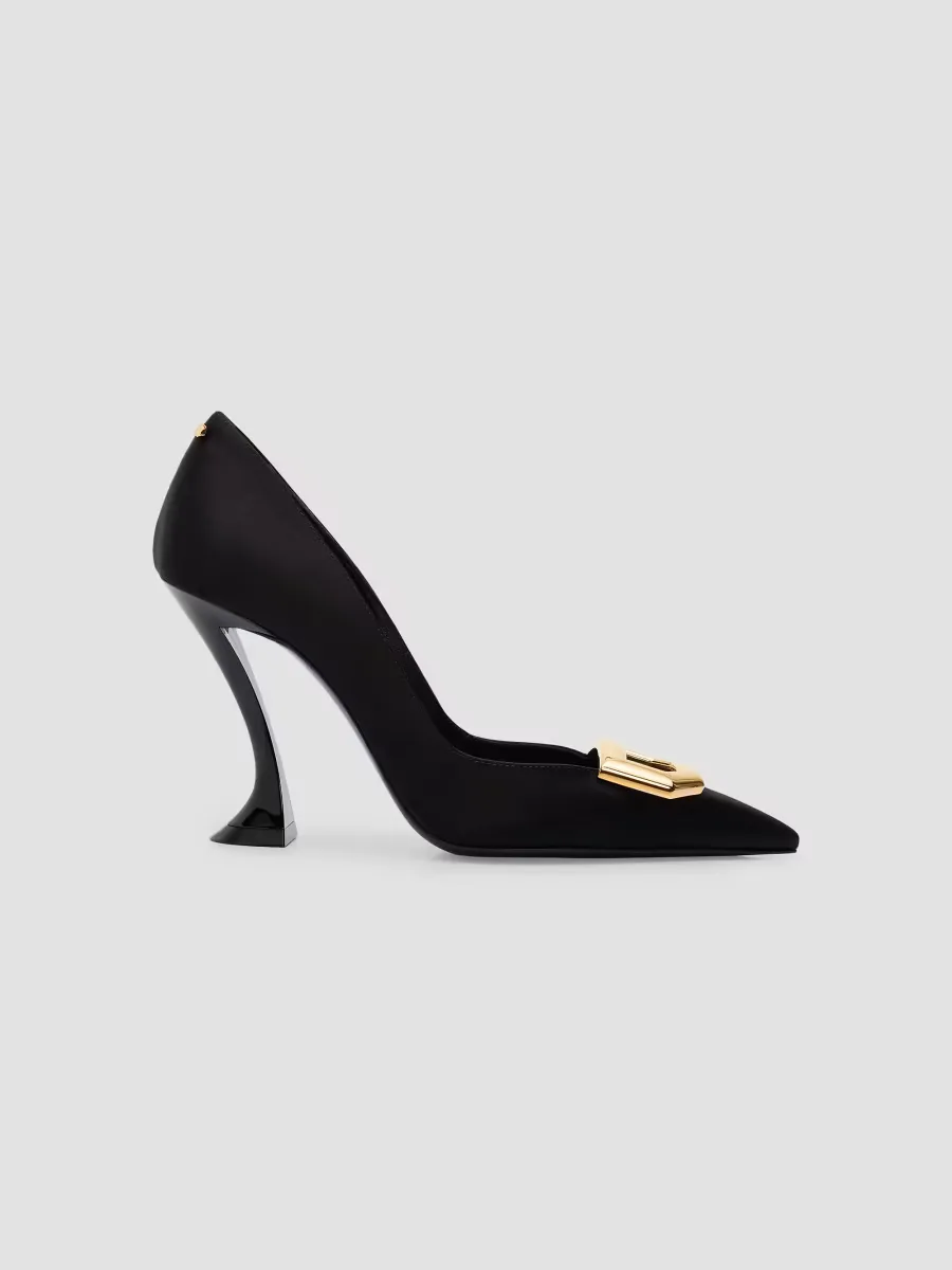 100MM Midnight Step Buckle Pumps