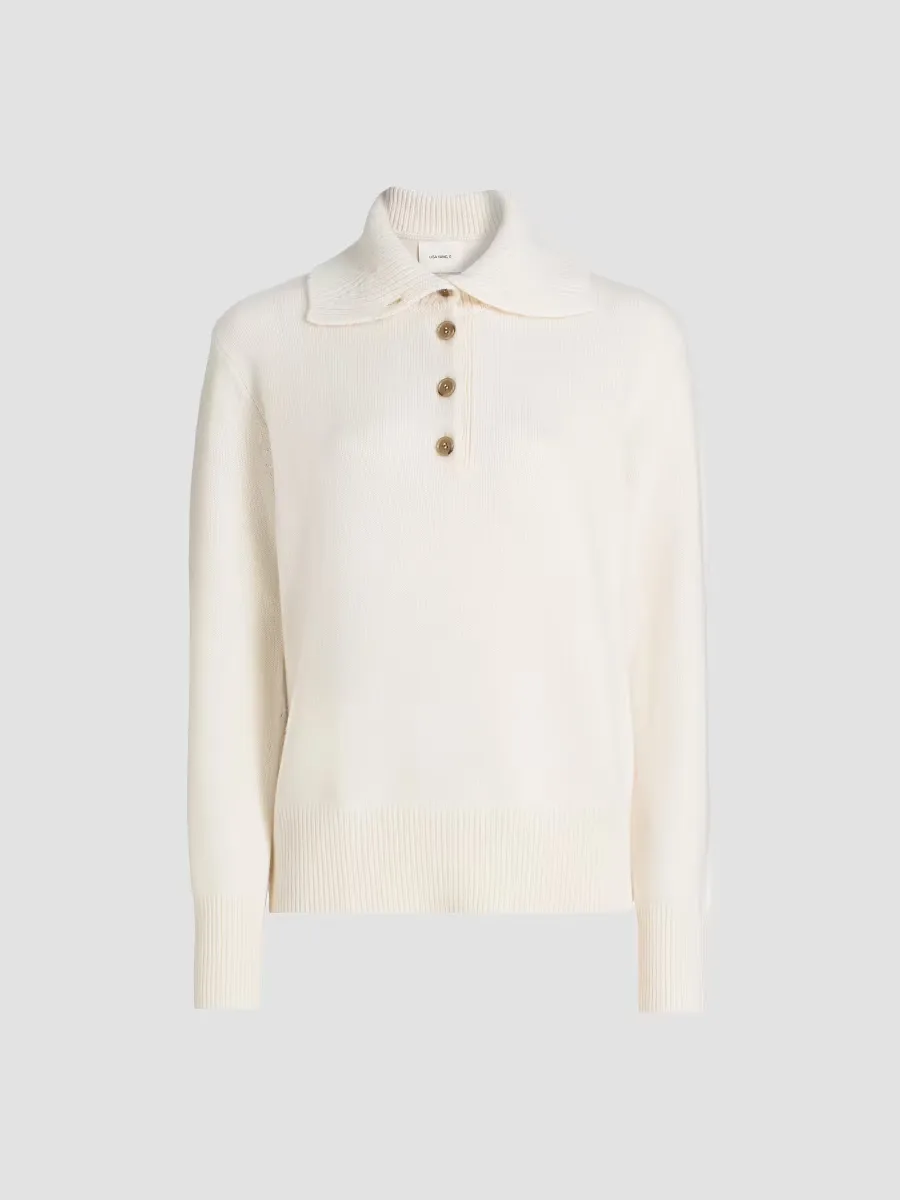 Maisie Cashmere Regular-Fit Polo Sweater by Lisa Yang