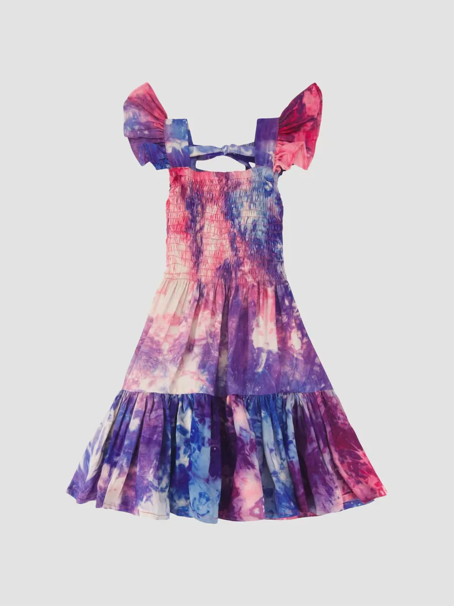 Siji Tie-Dye Smocked Dress by Elisamama