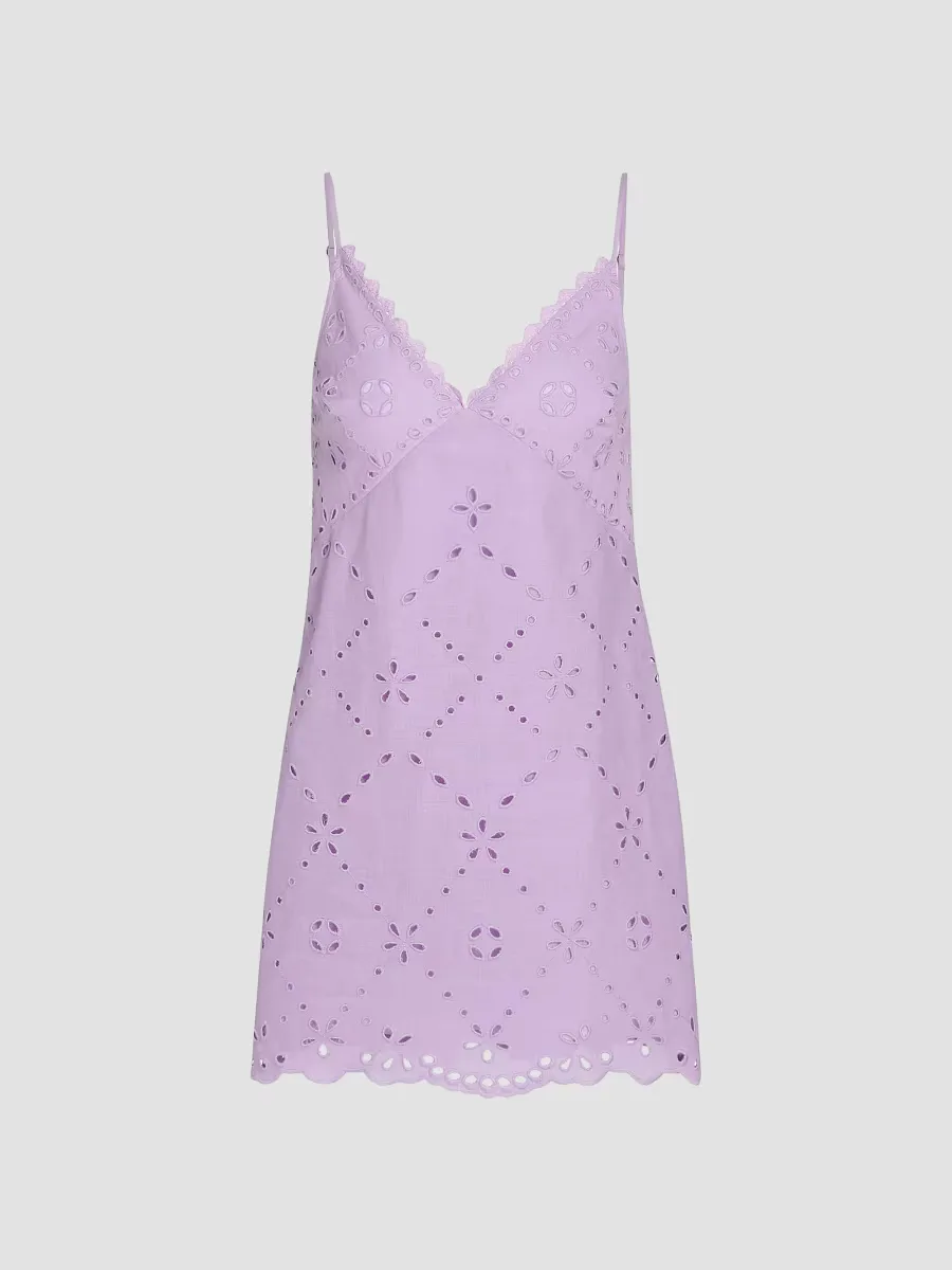 Cotton-Linen A-Line Minidress by Hemant & Nandita
