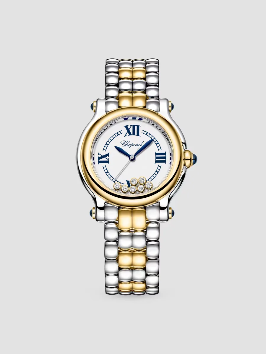 Happy Sport the First Stainless Steel, 18K Yellow Gold & 0.21 TCW Diamond Bracelet Watch/33MM by Chopard