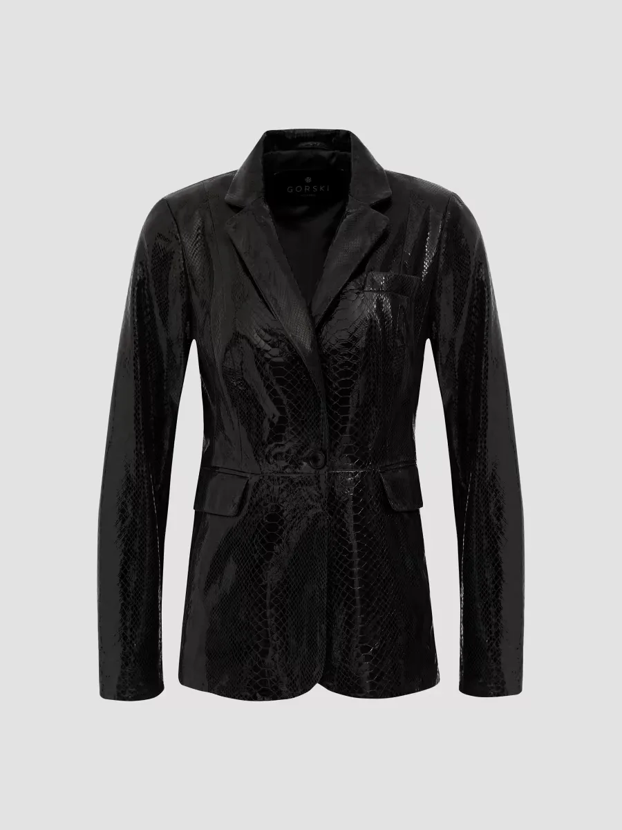 Metis Suede Single Breasted Blazer by Gorski
