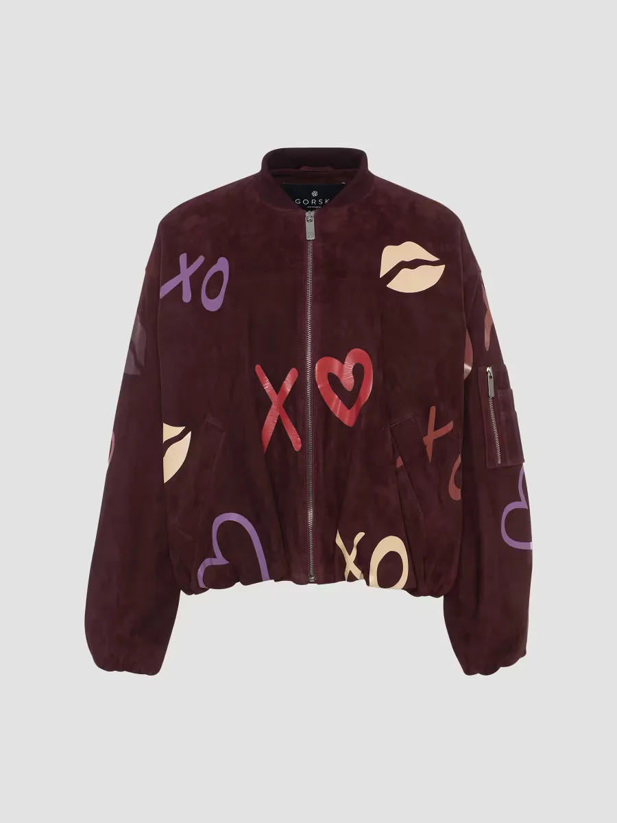 Metis Suede Bomber Zip Jacket by Gorski