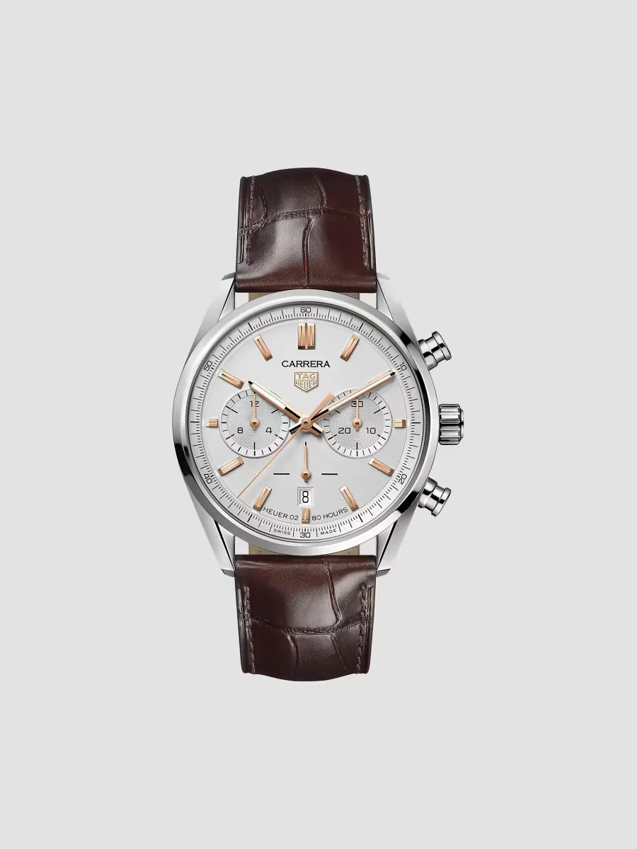 Carrera Elegance 42MM Stainless Steel & Alligator Strap Automatic Chronograph Watch by TAG Heuer
