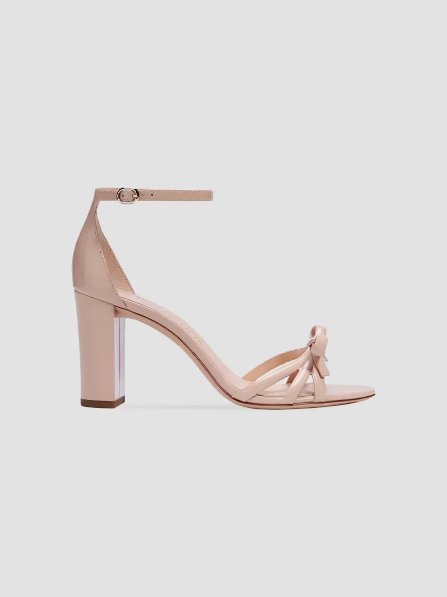 Flamenco Bow Patent Leather Ankle-Strap Sandals