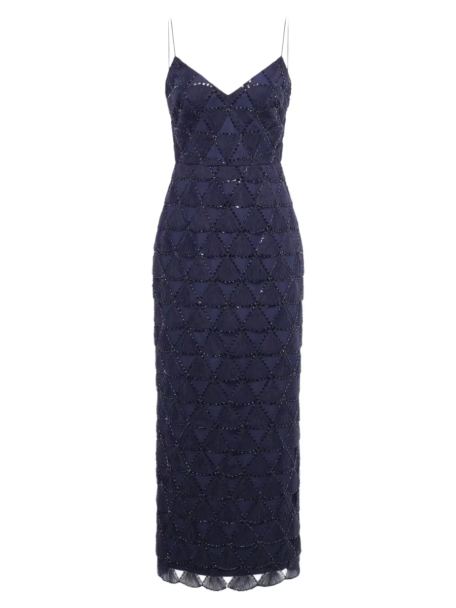 Elsy Beaded Tulle Cocktail Dress by Theia