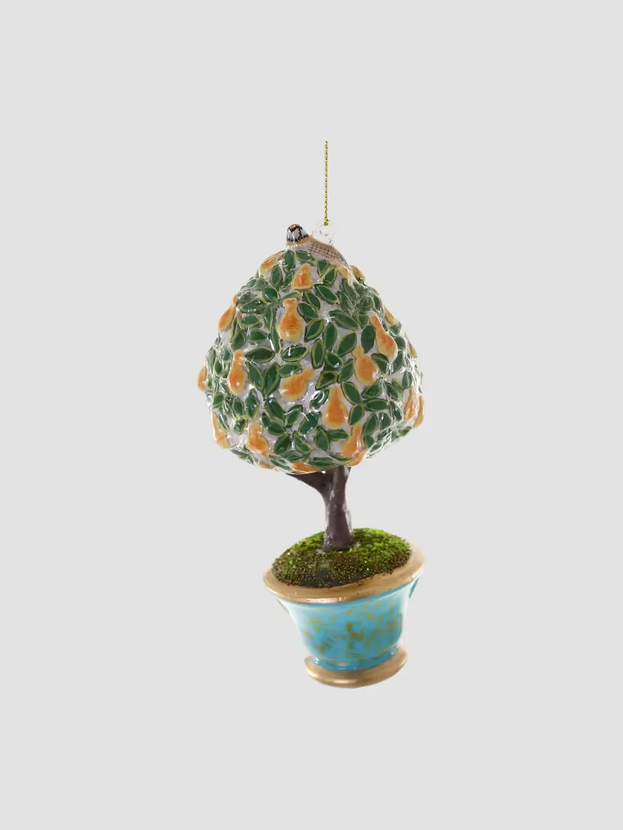 Pear Tree Glass Ornament by Cody Foster & Co