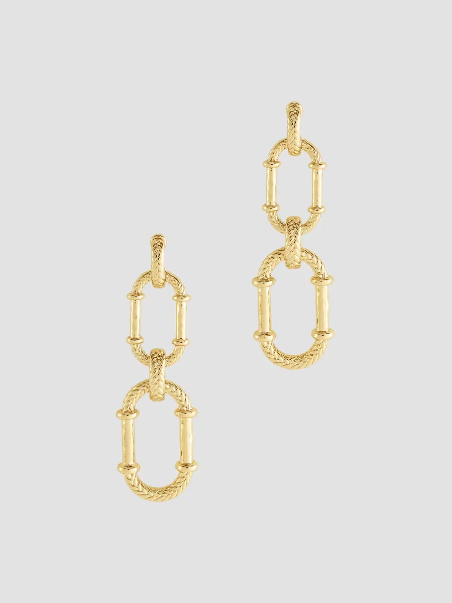 Cheval 18K-Gold-Plated Braided Drop Earrings by Anabel Aram