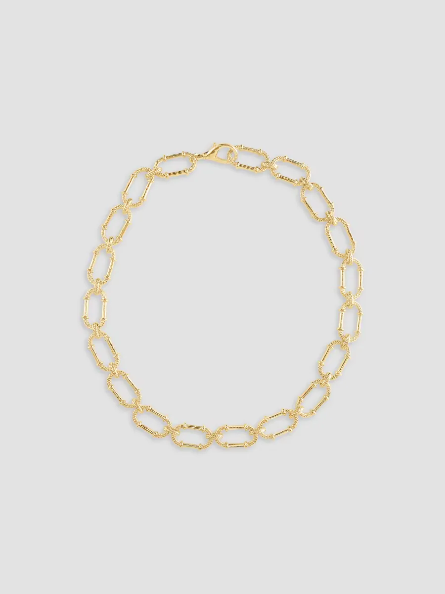 Cheval 18K-Gold-Plated Braided Chain Necklace by Anabel Aram