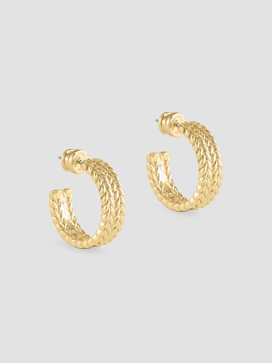 Cheval 18K-Gold-Plated Braided Hoop Earrings by Anabel Aram