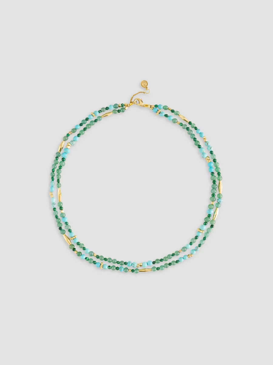 Milos 18K-Gold-Plated & Beaded Double-Strand Necklace