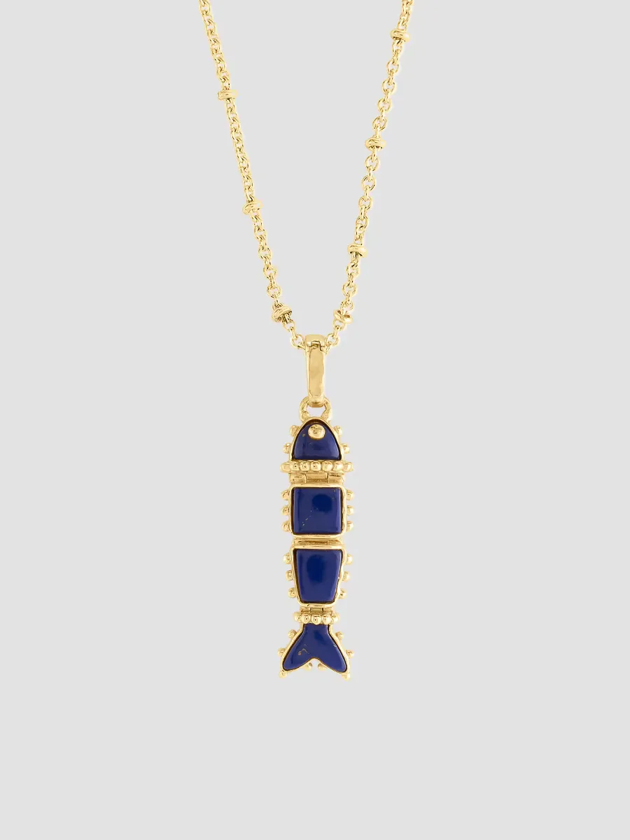 Milos 18K-Gold-Plated & Gemstone Fish Charm