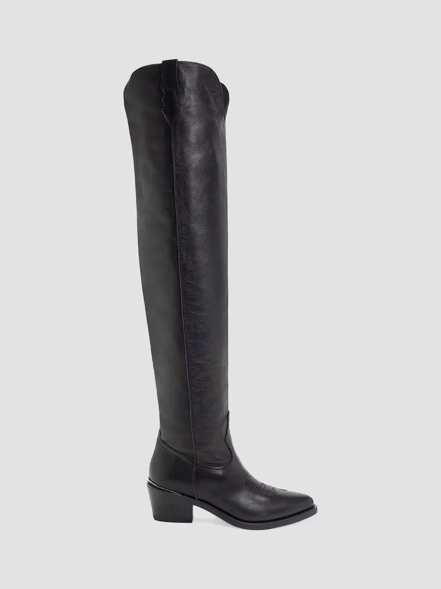 Julia 55MM Over-the-Knee Leather Boots by Partlow