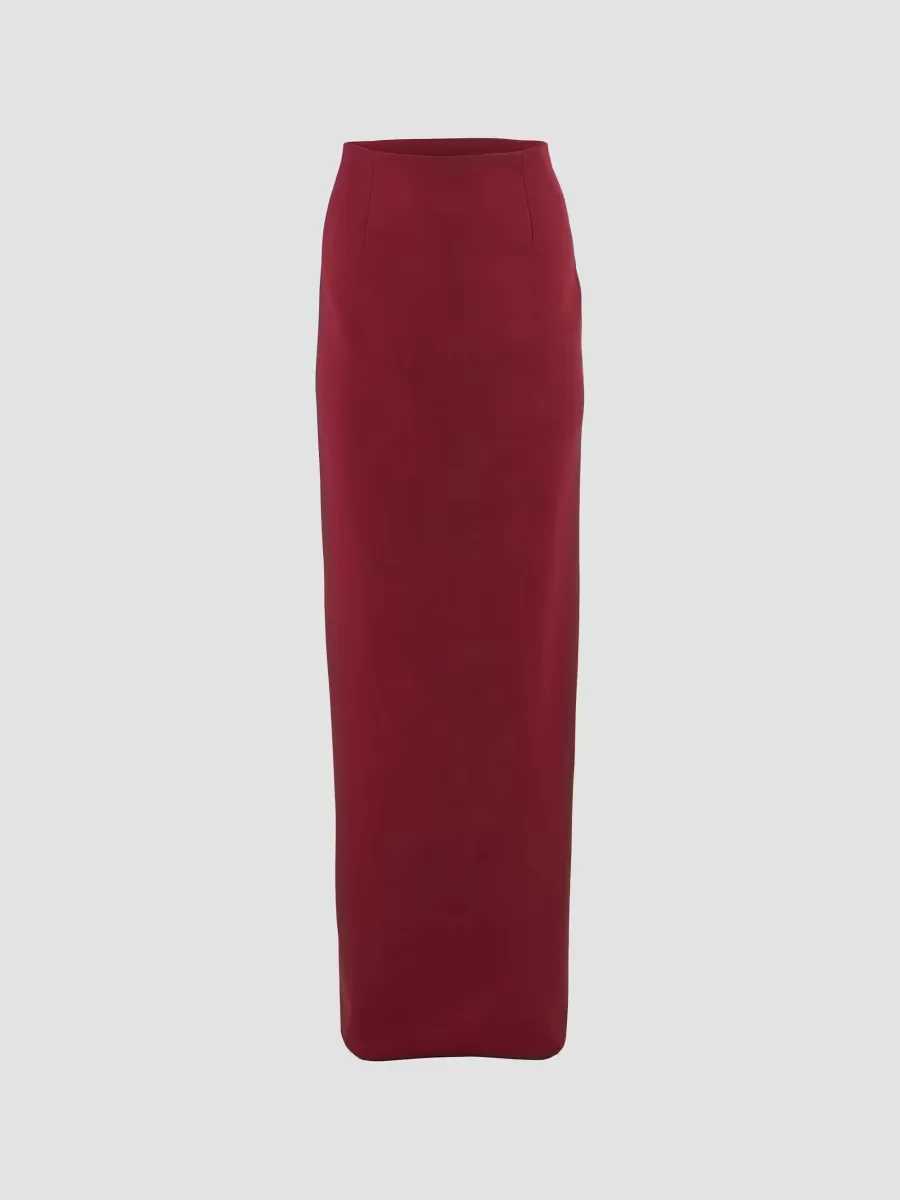 Stretch Virgin-Wool Pencil Skirt by Carolina Herrera
