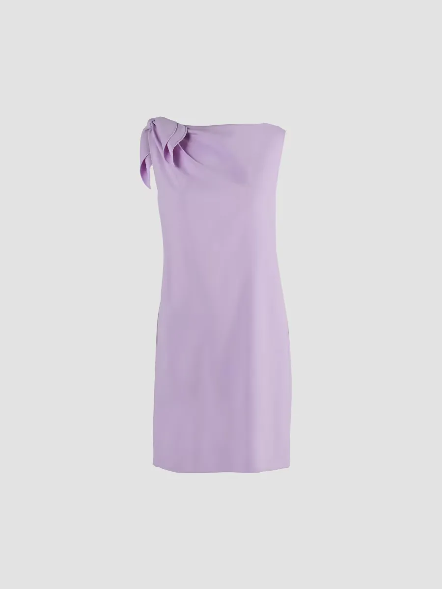 Stretch-Virgin Wool Bow Mini Dress by Carolina Herrera