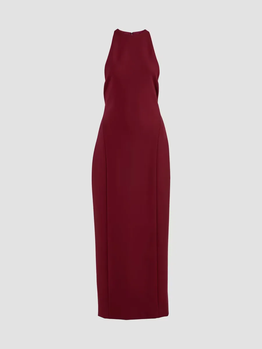 Stretch Virgin Wool Column Gown by Carolina Herrera