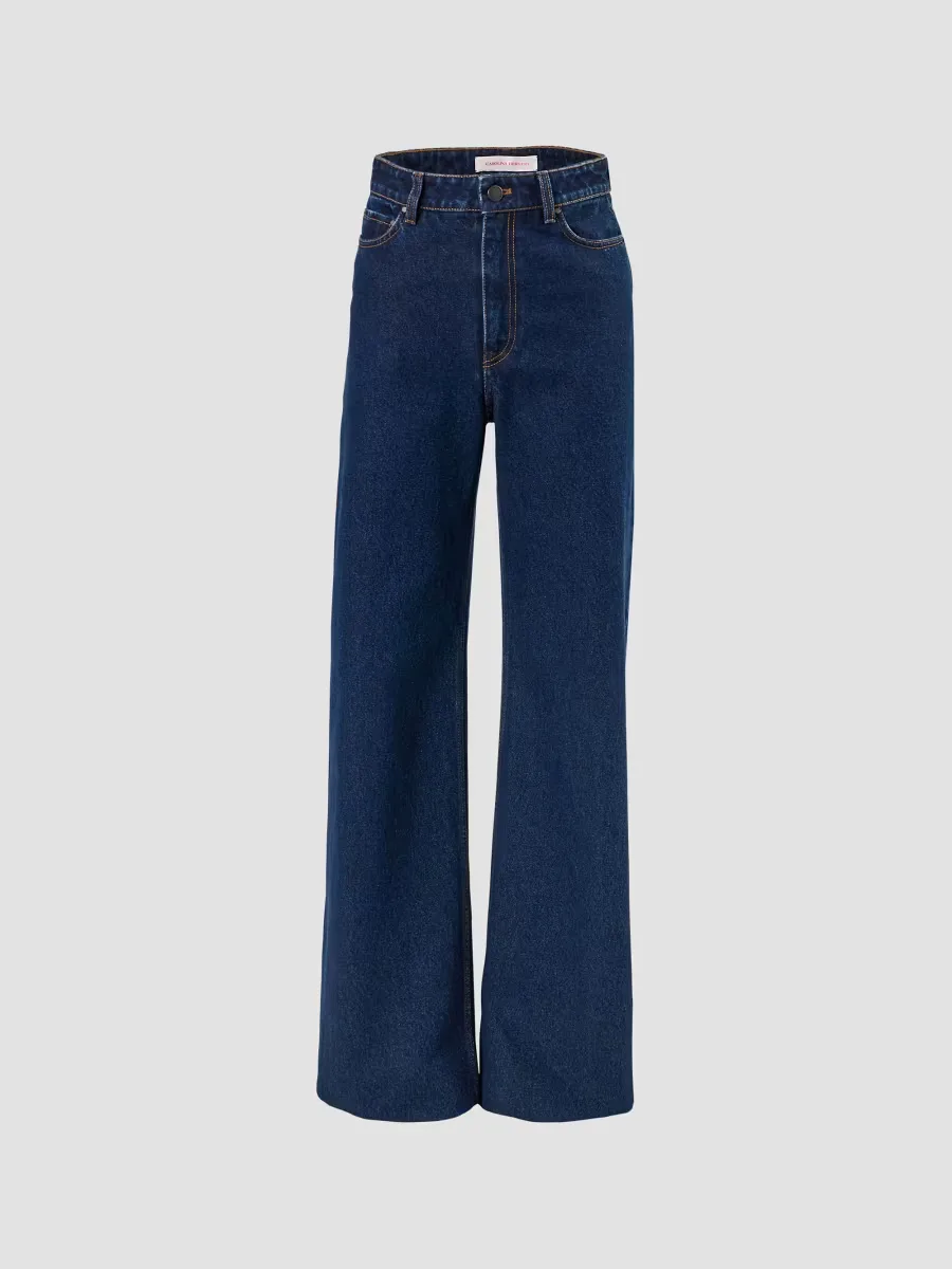 High-Rise Wide-Leg Jeans by Carolina Herrera