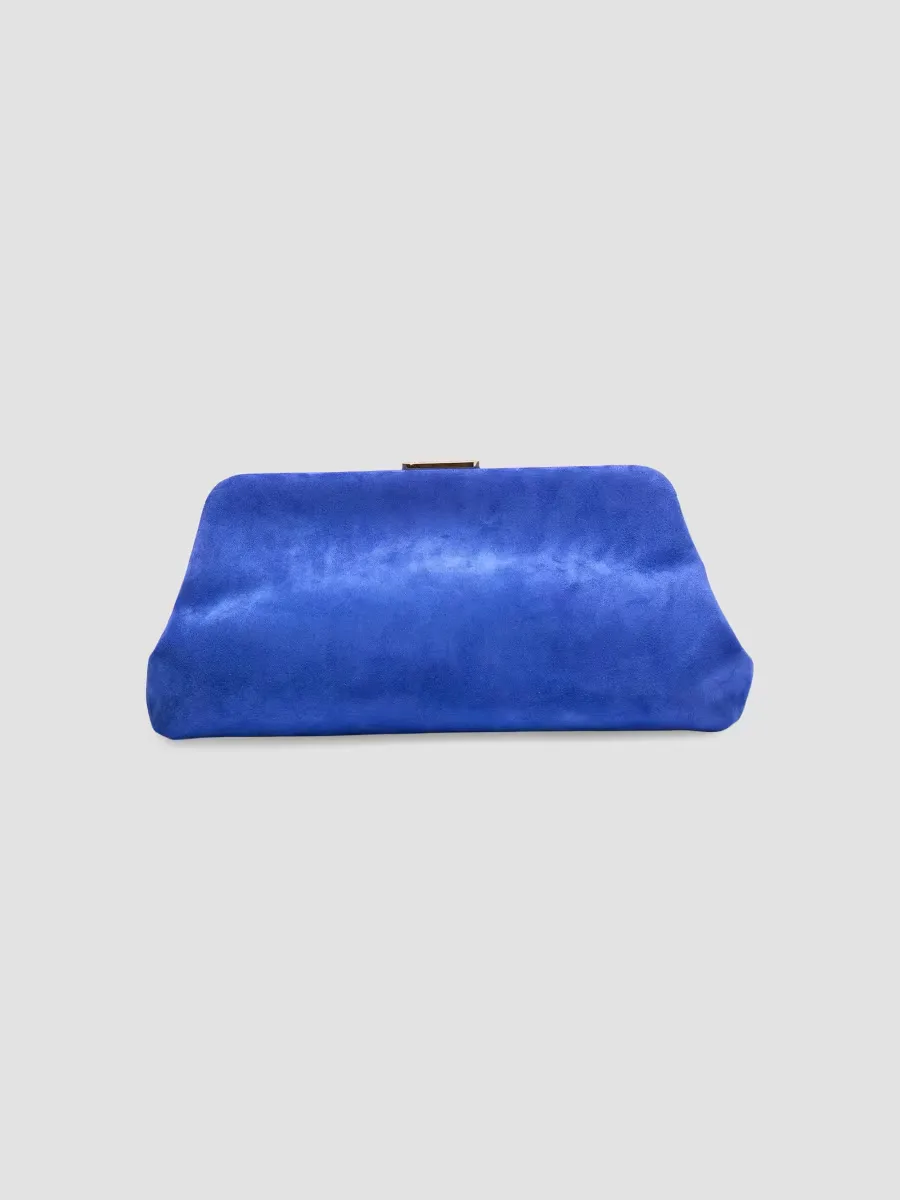 Bianca Suede Clutch by Carolina Herrera