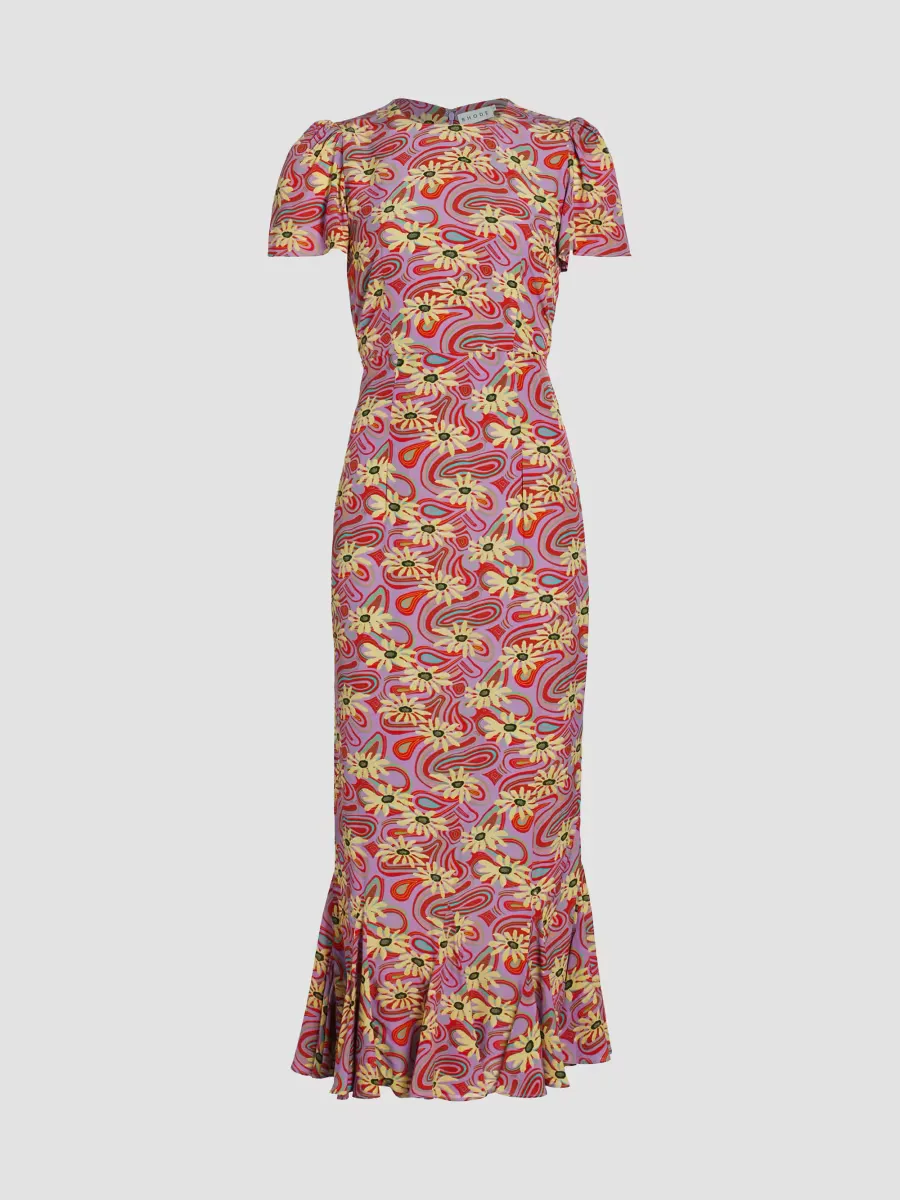 Lulani Floral Midi-Dress by Rhode