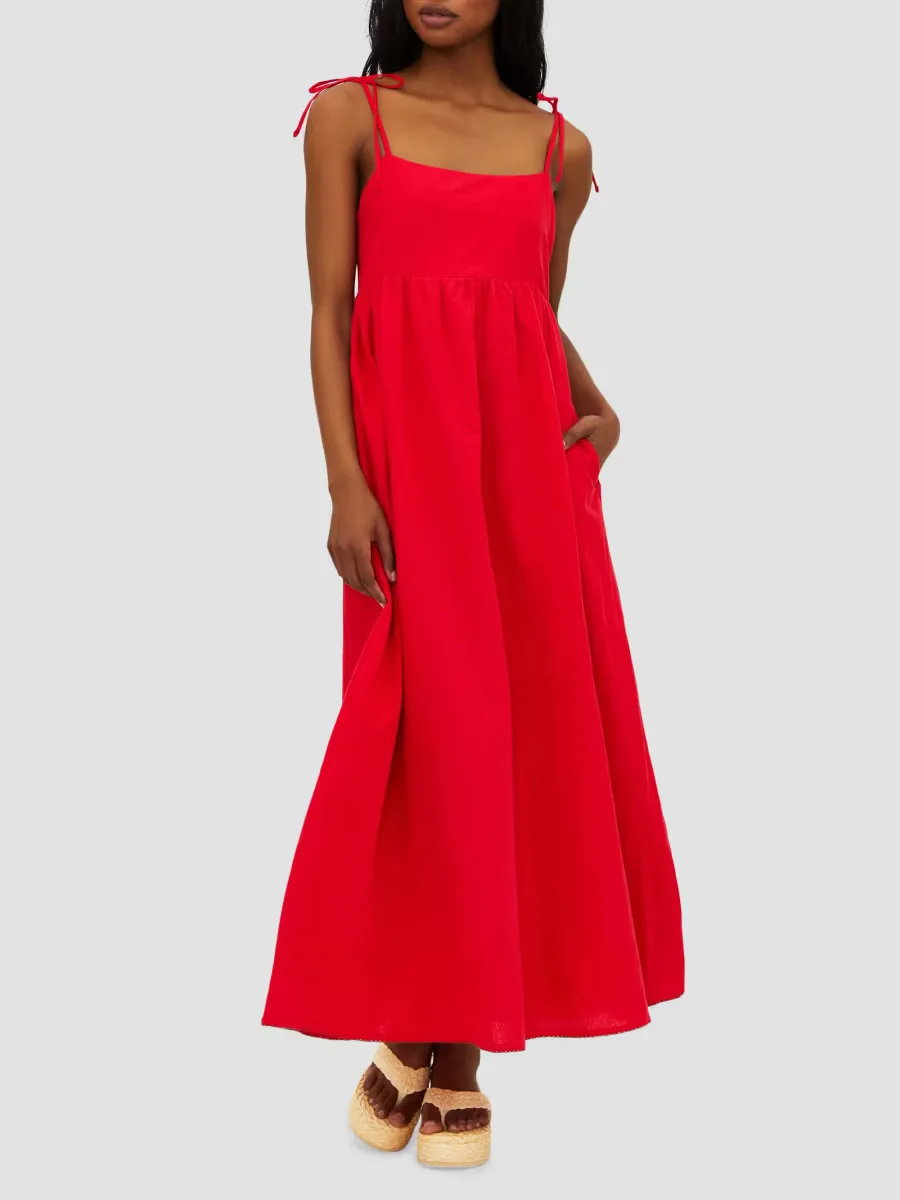 Valory Cotton-Linen Maxi Dress by Beach Riot