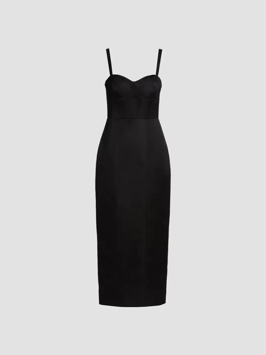 Solene Bustier Sculpted Midi-Dress by Toccin