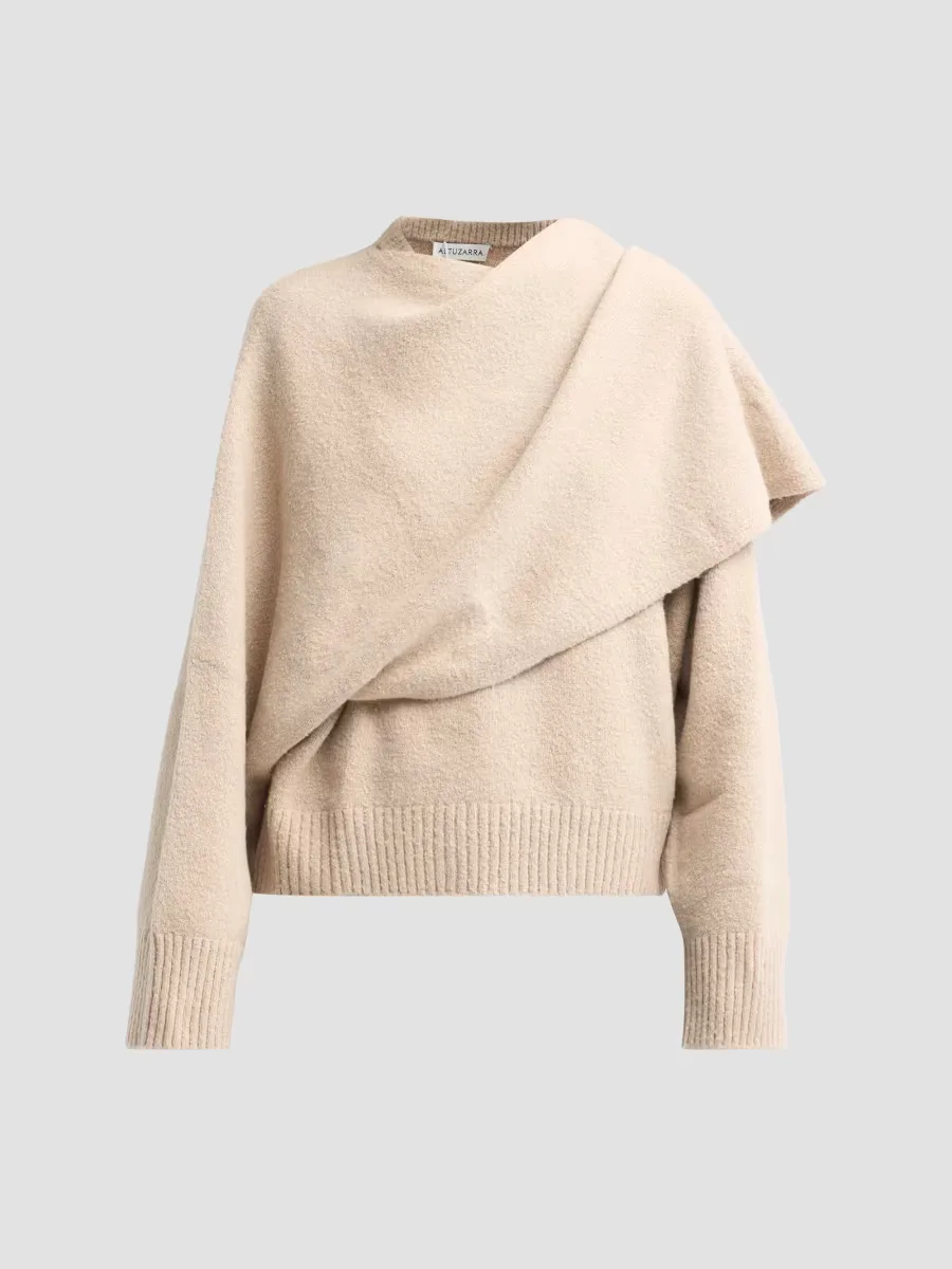 Palmer Draped Cotton-Blend Sweater by Altuzarra