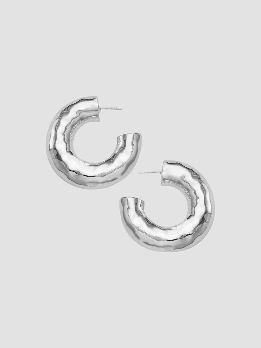 Classico Sterling Silver Medium Hoop Earrings