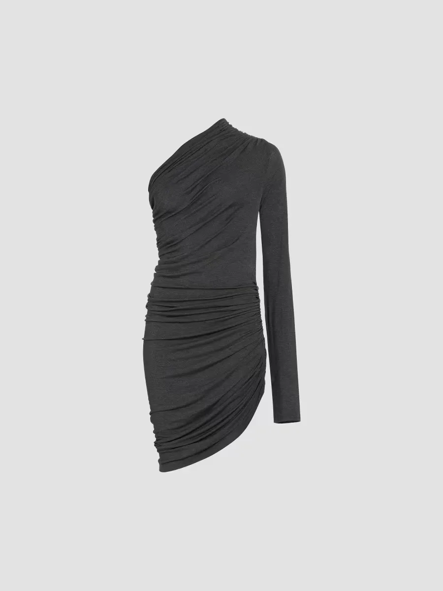 Lazy Diana One-Shoulder Minidress by Norma Kamali