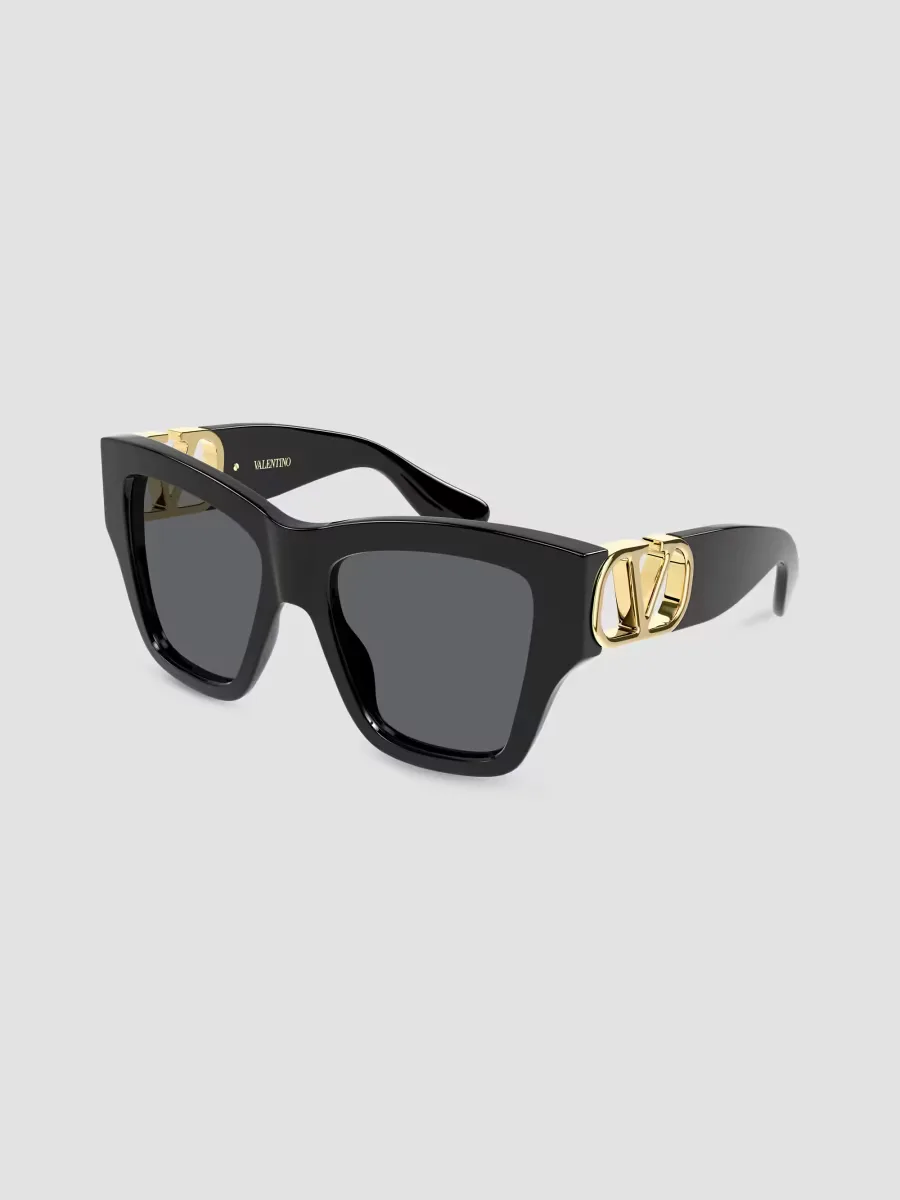 V Logo Vg0052S V Combi 53MM Butterfly Sunglasses by Valentino