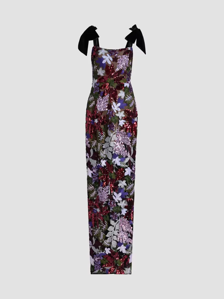 Dahlia Embellished Maxi Dress by Bronx Banco