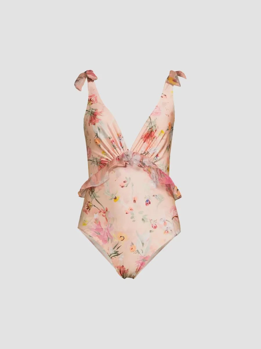 Lily Flower One-Piece Swimsuit by PatBO